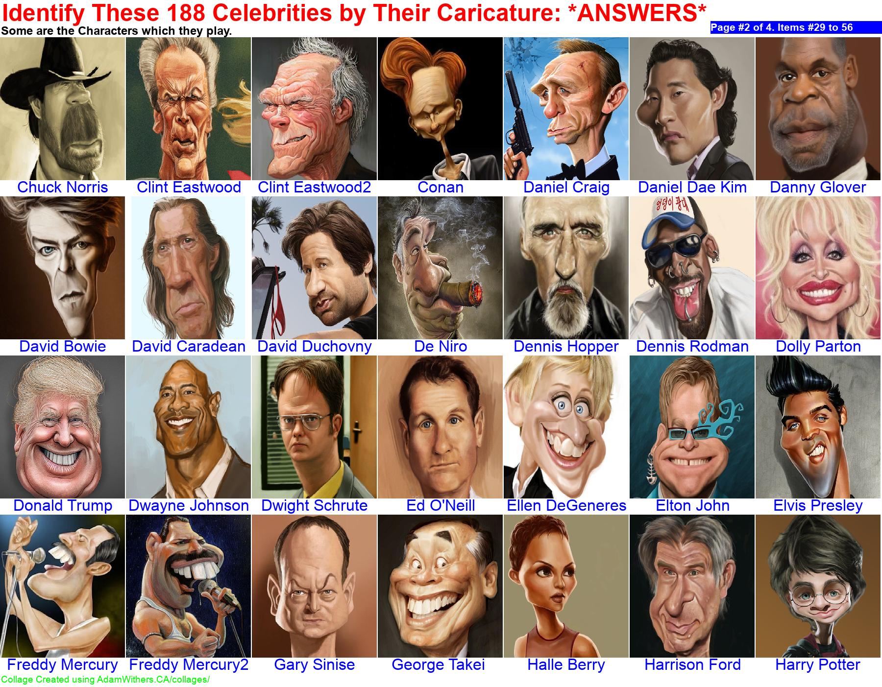 CollageA: guessCelebsCaricatures Page 2